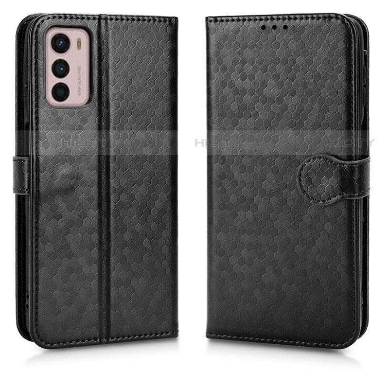 Coque Portefeuille Livre Cuir Etui Clapet C01X pour Motorola Moto G42 Noir Plus