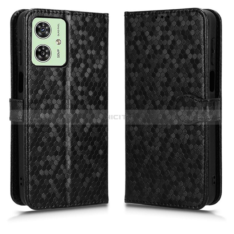 Coque Portefeuille Livre Cuir Etui Clapet C01X pour Motorola Moto G54 5G Noir Plus