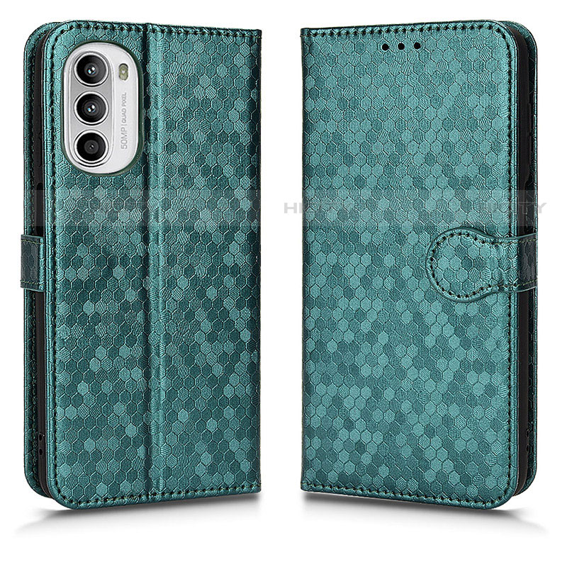 Coque Portefeuille Livre Cuir Etui Clapet C01X pour Motorola Moto G82 5G Vert Plus