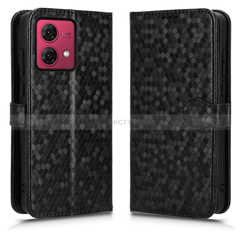 Coque Portefeuille Livre Cuir Etui Clapet C01X pour Motorola Moto G84 5G Noir Plus