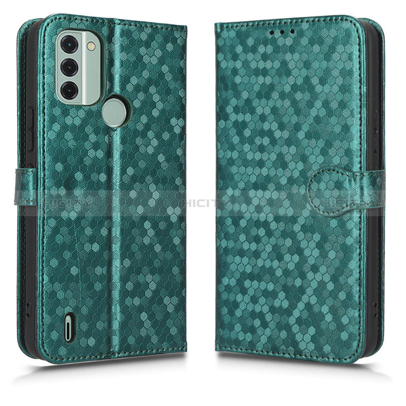 Coque Portefeuille Livre Cuir Etui Clapet C01X pour Nokia C31 Vert Plus