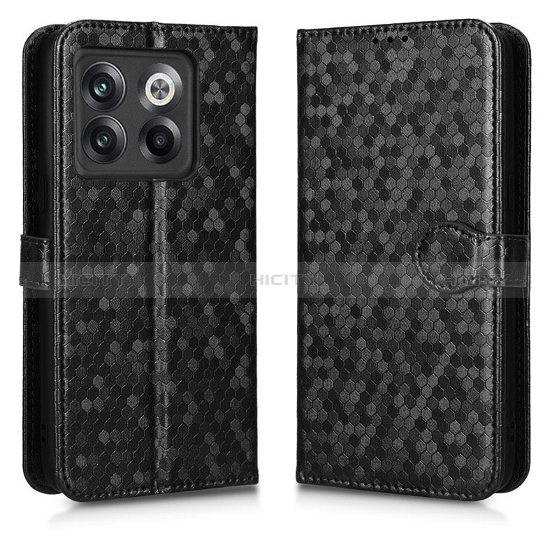 Coque Portefeuille Livre Cuir Etui Clapet C01X pour OnePlus 10T 5G Noir Plus