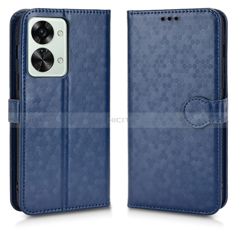 Coque Portefeuille Livre Cuir Etui Clapet C01X pour OnePlus Nord 2T 5G Bleu Plus