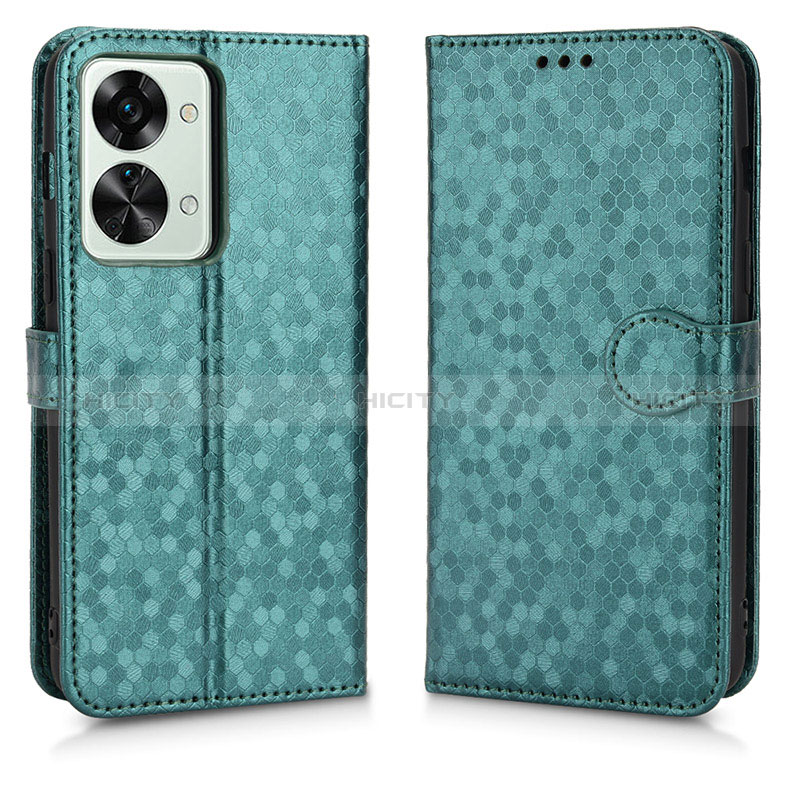 Coque Portefeuille Livre Cuir Etui Clapet C01X pour OnePlus Nord 2T 5G Vert Plus