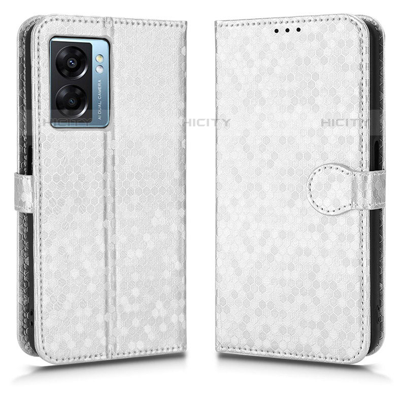 Coque Portefeuille Livre Cuir Etui Clapet C01X pour OnePlus Nord N300 5G Argent Plus