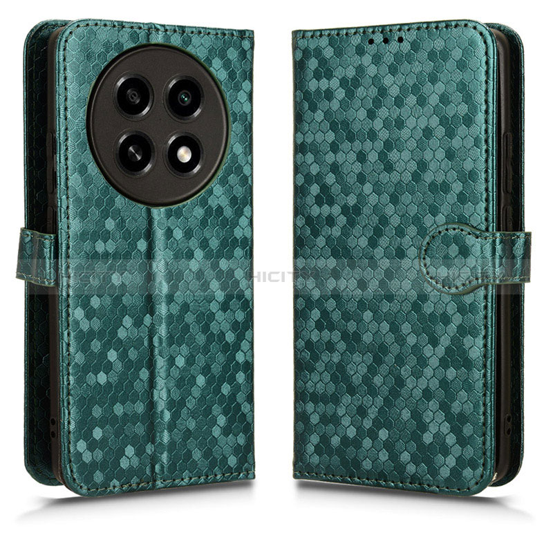 Coque Portefeuille Livre Cuir Etui Clapet C01X pour Oppo A2 Pro 5G Vert Plus