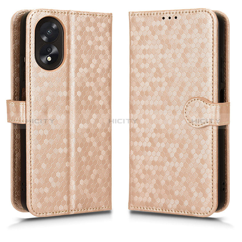 Coque Portefeuille Livre Cuir Etui Clapet C01X pour Oppo A38 Or Plus