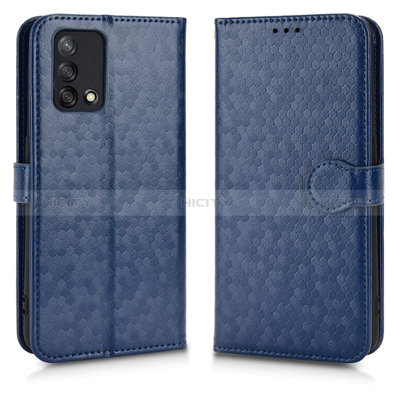 Coque Portefeuille Livre Cuir Etui Clapet C01X pour Oppo A95 4G Bleu Plus