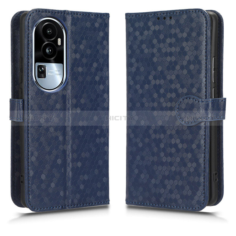 Coque Portefeuille Livre Cuir Etui Clapet C01X pour Oppo Reno10 Pro+ Plus 5G Bleu Plus