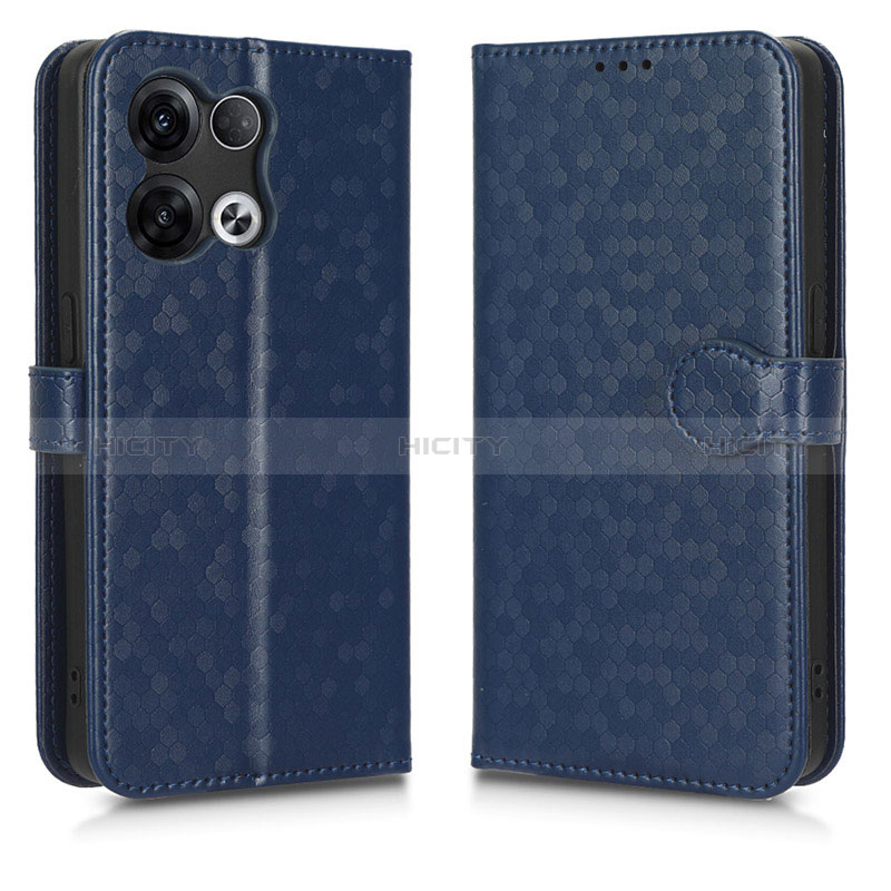 Coque Portefeuille Livre Cuir Etui Clapet C01X pour Oppo Reno9 Pro+ Plus 5G Bleu Plus