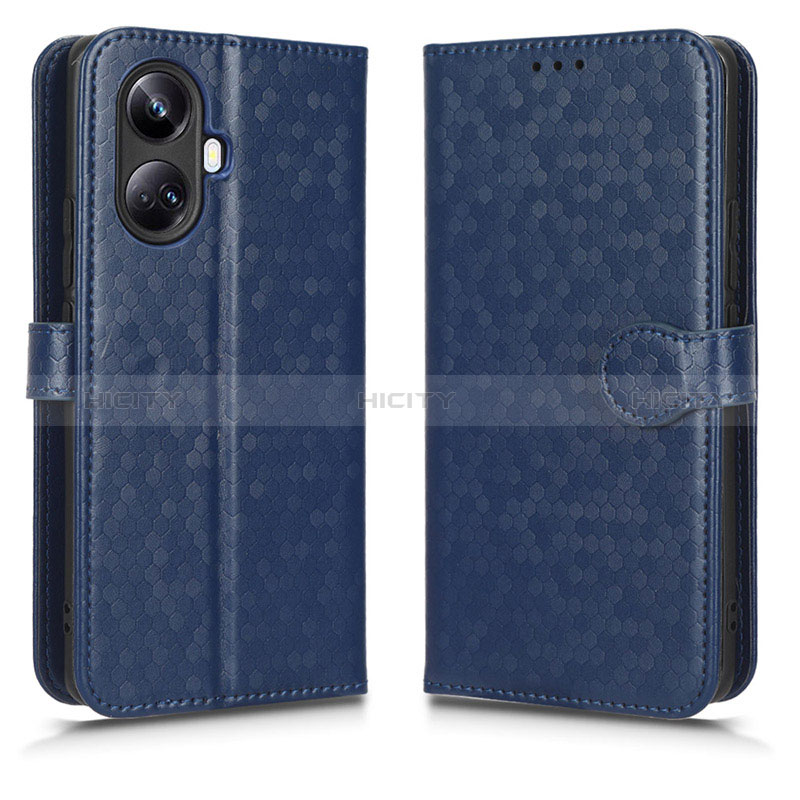 Coque Portefeuille Livre Cuir Etui Clapet C01X pour Realme 10 Pro+ Plus 5G Bleu Plus