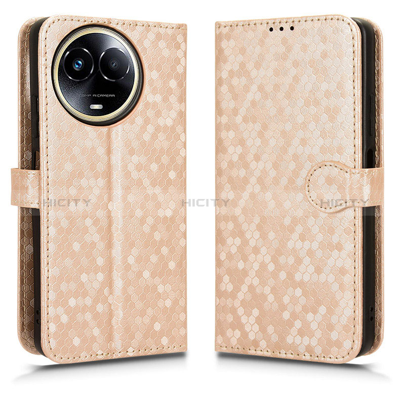 Coque Portefeuille Livre Cuir Etui Clapet C01X pour Realme 11X 5G Or Plus