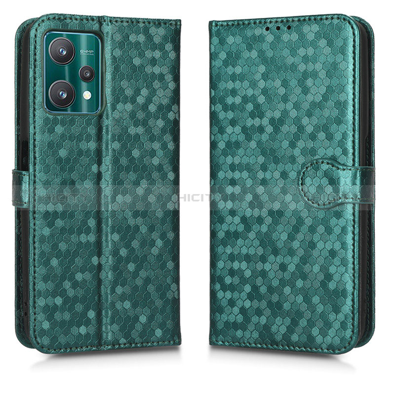 Coque Portefeuille Livre Cuir Etui Clapet C01X pour Realme 9 Pro 5G Vert Plus