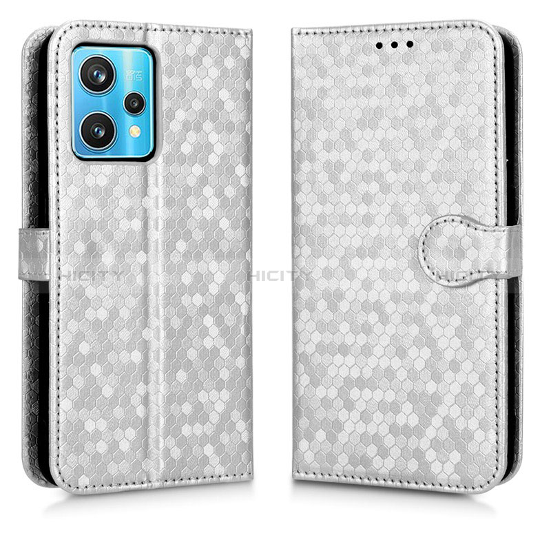 Coque Portefeuille Livre Cuir Etui Clapet C01X pour Realme 9 Pro+ Plus 5G Argent Plus