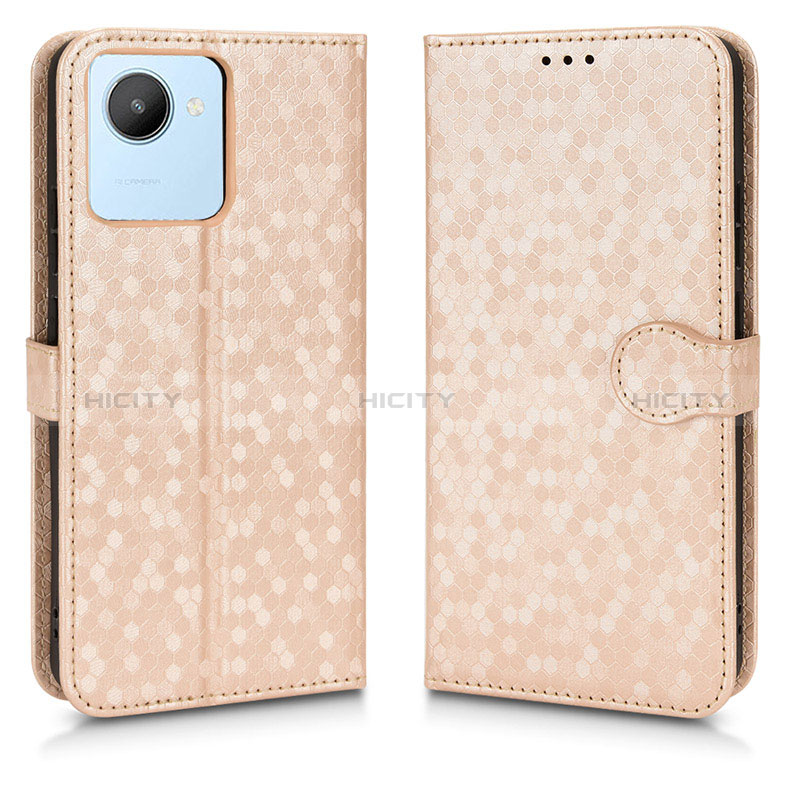 Coque Portefeuille Livre Cuir Etui Clapet C01X pour Realme C30s Or Plus