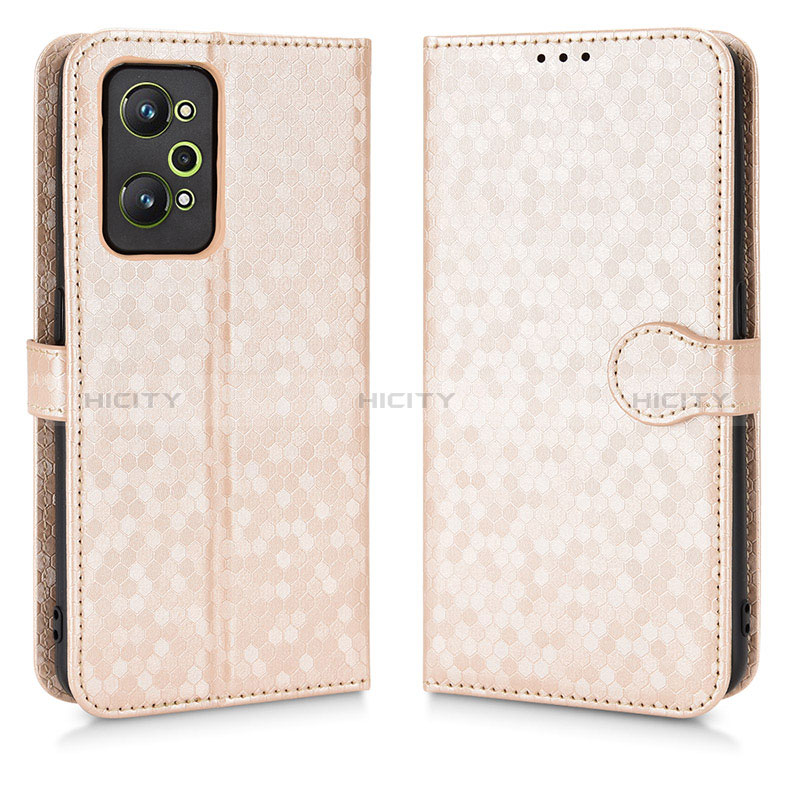 Coque Portefeuille Livre Cuir Etui Clapet C01X pour Realme GT Neo 3T 5G Or Plus