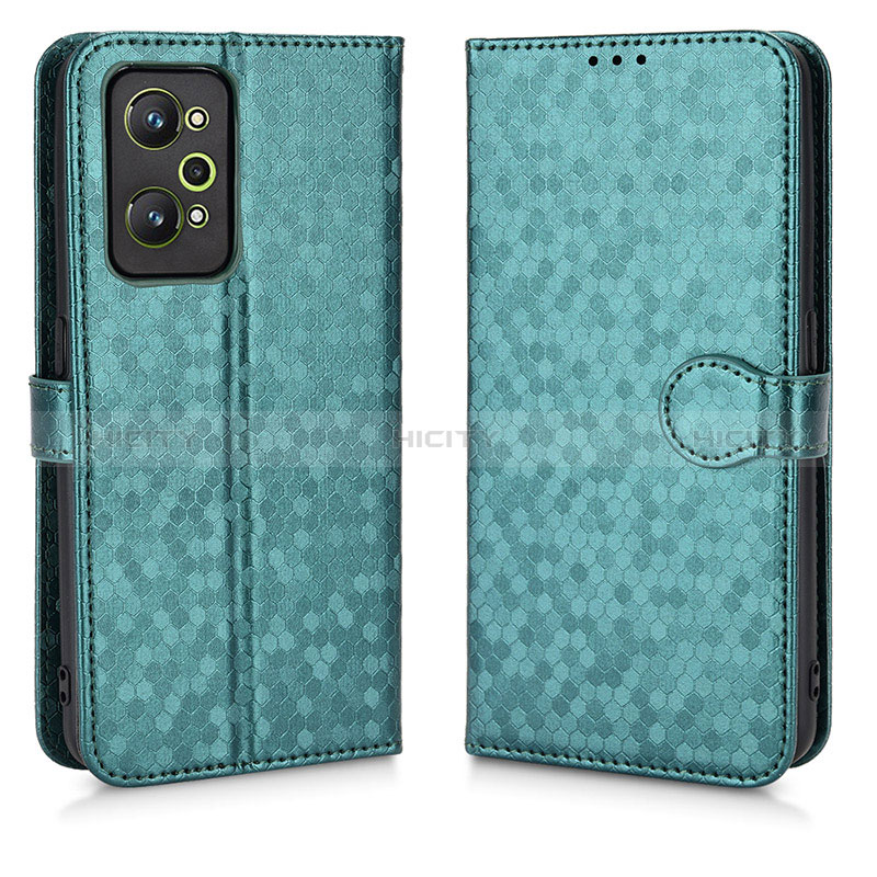 Coque Portefeuille Livre Cuir Etui Clapet C01X pour Realme GT Neo 3T 5G Vert Plus