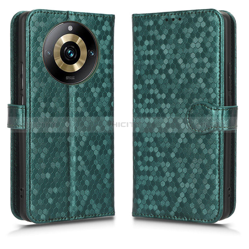 Coque Portefeuille Livre Cuir Etui Clapet C01X pour Realme Narzo 60 Pro 5G Vert Plus