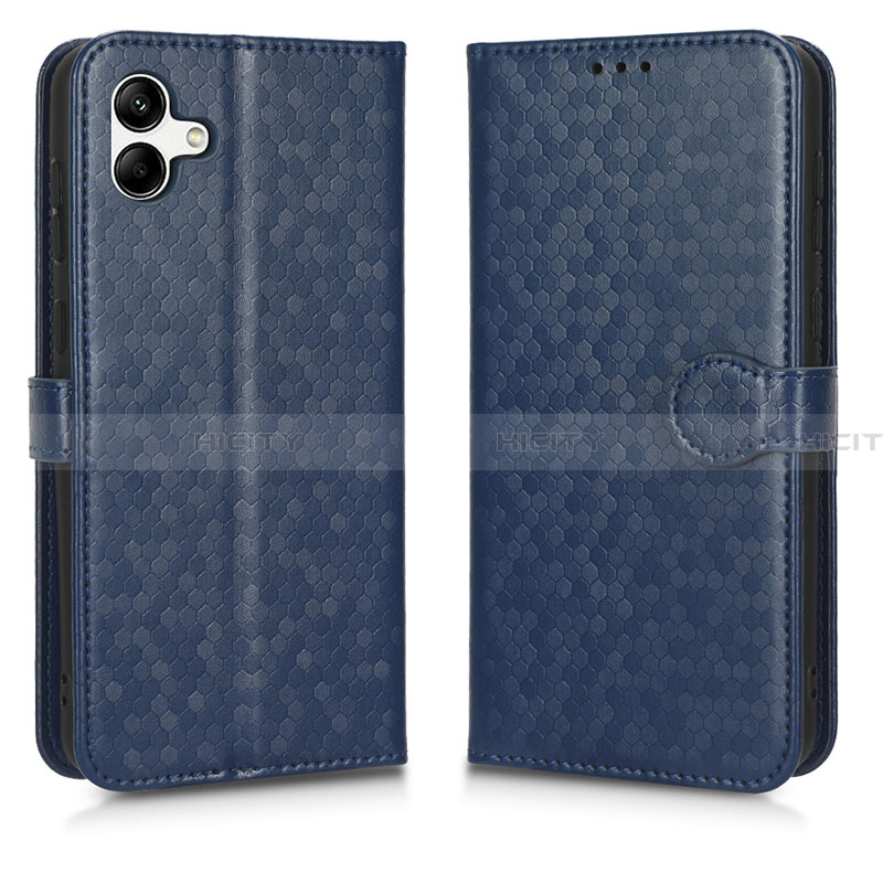 Coque Portefeuille Livre Cuir Etui Clapet C01X pour Samsung Galaxy A04 4G Bleu Plus