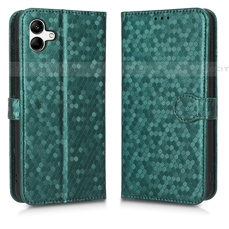 Coque Portefeuille Livre Cuir Etui Clapet C01X pour Samsung Galaxy A04E Vert Plus