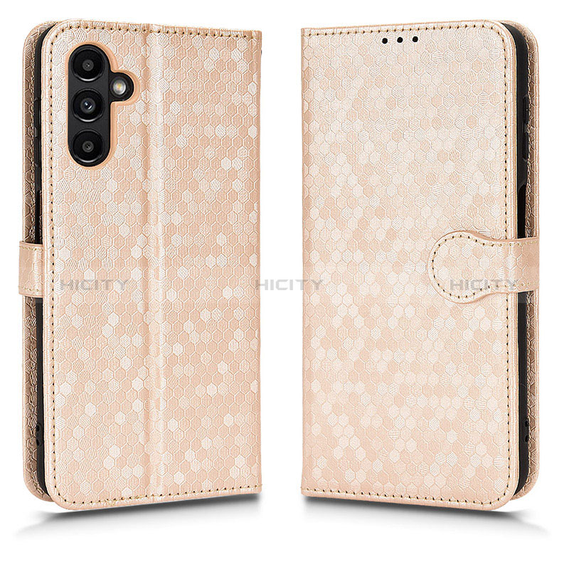 Coque Portefeuille Livre Cuir Etui Clapet C01X pour Samsung Galaxy A04s Or Plus