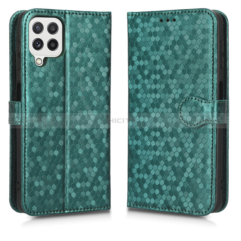 Coque Portefeuille Livre Cuir Etui Clapet C01X pour Samsung Galaxy A12 5G Vert Plus