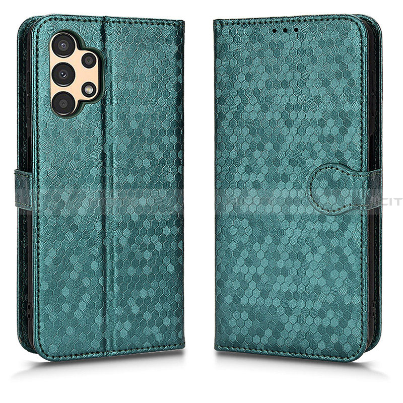 Coque Portefeuille Livre Cuir Etui Clapet C01X pour Samsung Galaxy A13 4G Vert Plus