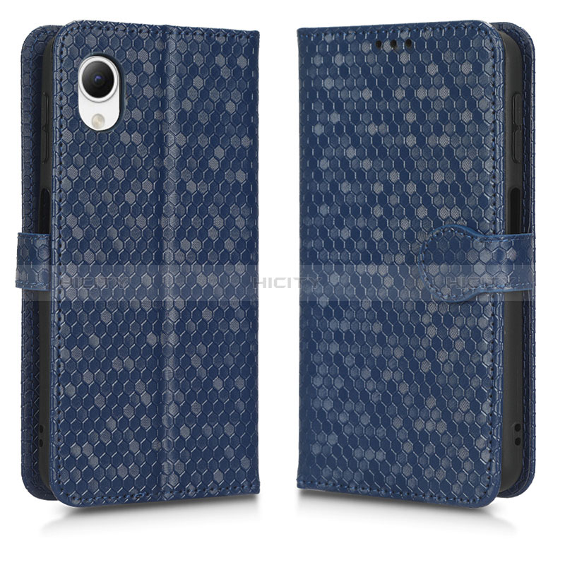 Coque Portefeuille Livre Cuir Etui Clapet C01X pour Samsung Galaxy A23e 5G Bleu Plus