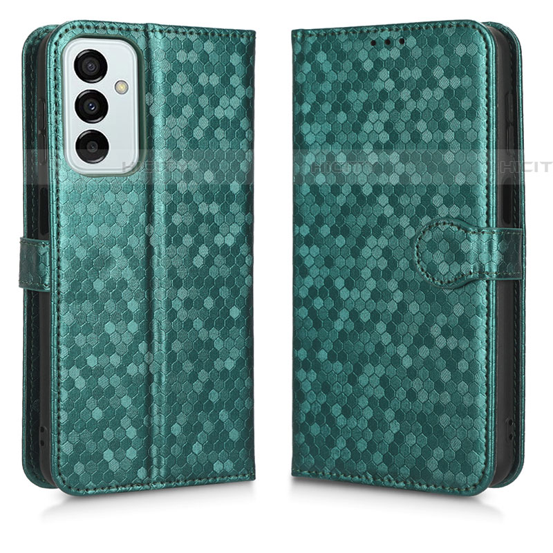 Coque Portefeuille Livre Cuir Etui Clapet C01X pour Samsung Galaxy F23 5G Vert Plus