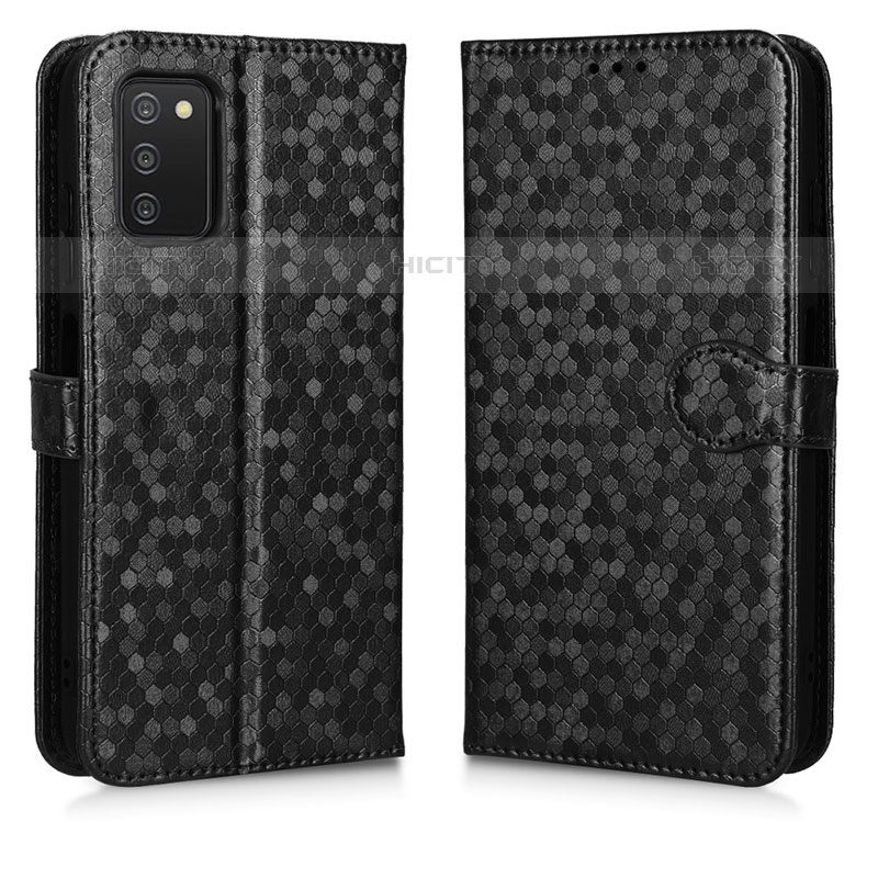 Coque Portefeuille Livre Cuir Etui Clapet C01X pour Samsung Galaxy M02s Noir Plus