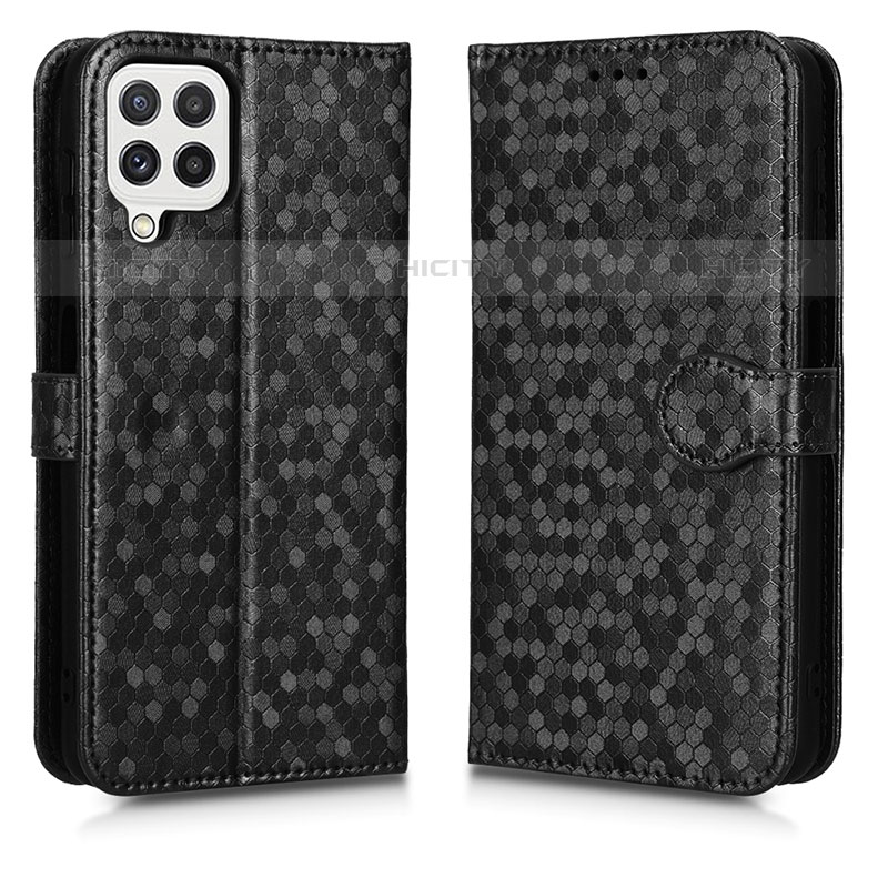 Coque Portefeuille Livre Cuir Etui Clapet C01X pour Samsung Galaxy M22 4G Noir Plus