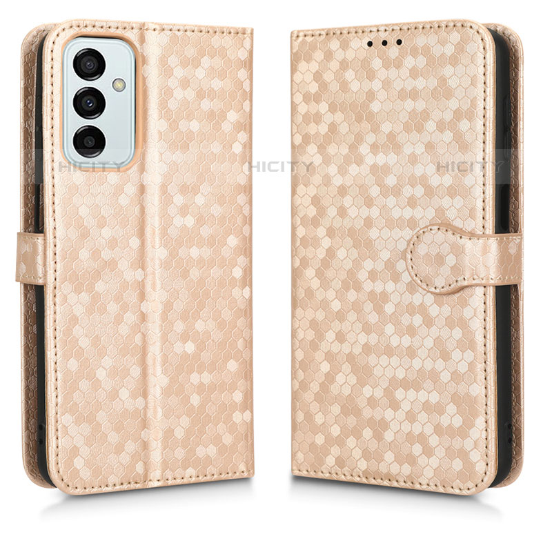 Coque Portefeuille Livre Cuir Etui Clapet C01X pour Samsung Galaxy M23 5G Or Plus