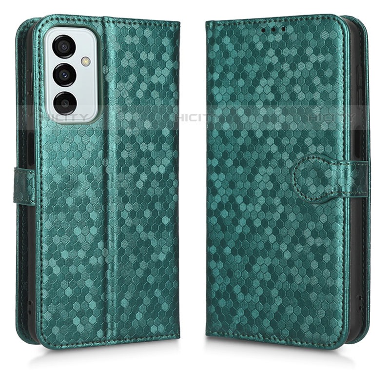 Coque Portefeuille Livre Cuir Etui Clapet C01X pour Samsung Galaxy M23 5G Vert Plus