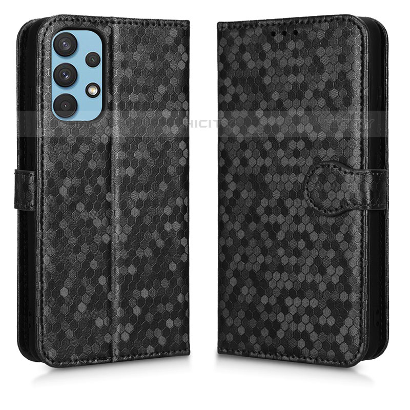 Coque Portefeuille Livre Cuir Etui Clapet C01X pour Samsung Galaxy M32 5G Noir Plus