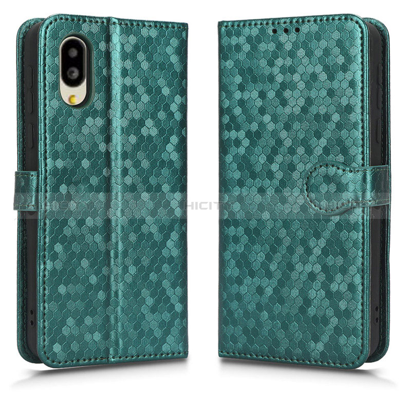 Coque Portefeuille Livre Cuir Etui Clapet C01X pour Sharp Simple Sumaho 6 Vert Plus