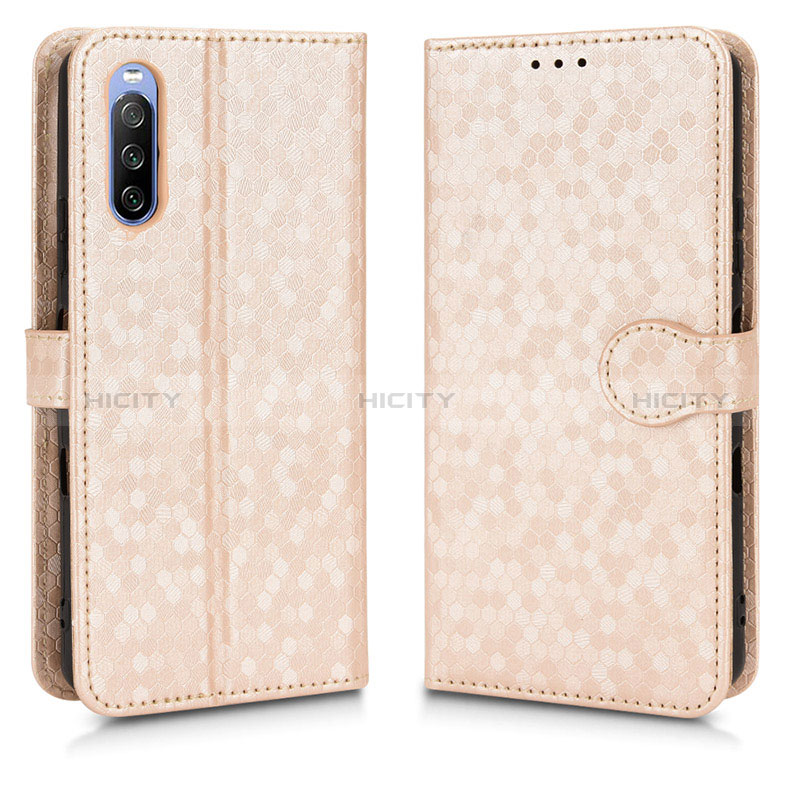 Coque Portefeuille Livre Cuir Etui Clapet C01X pour Sony Xperia 10 III SOG04 Or Plus