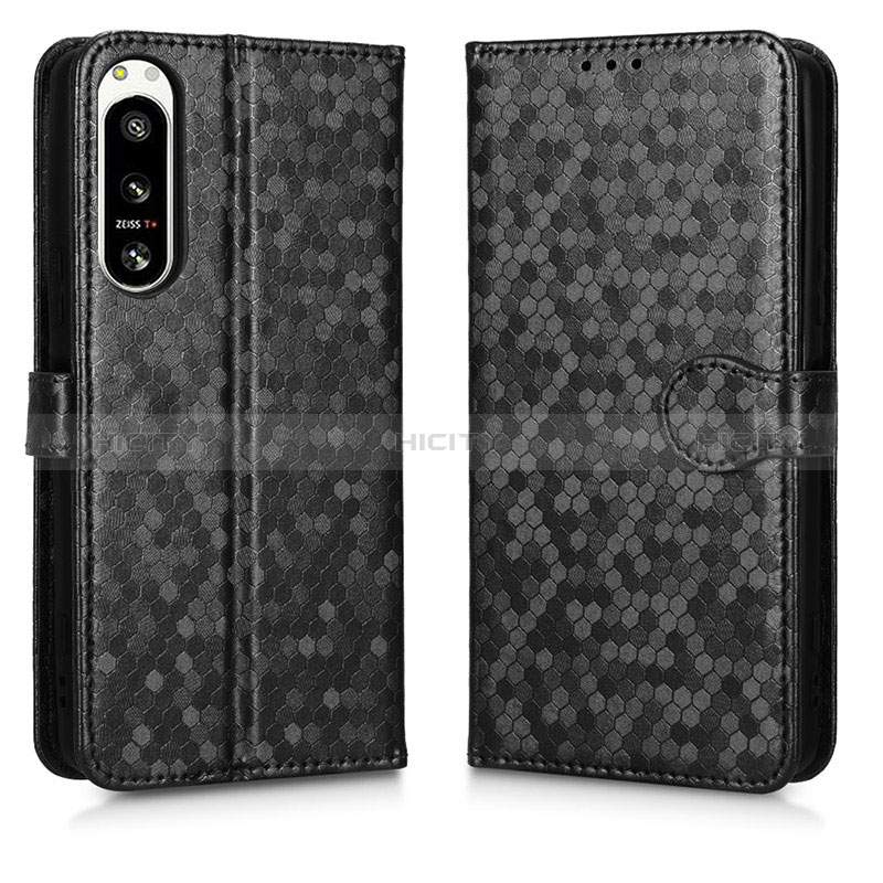 Coque Portefeuille Livre Cuir Etui Clapet C01X pour Sony Xperia 5 IV Noir Plus