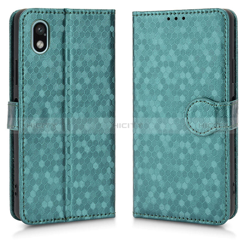 Coque Portefeuille Livre Cuir Etui Clapet C01X pour Sony Xperia Ace III Vert Plus