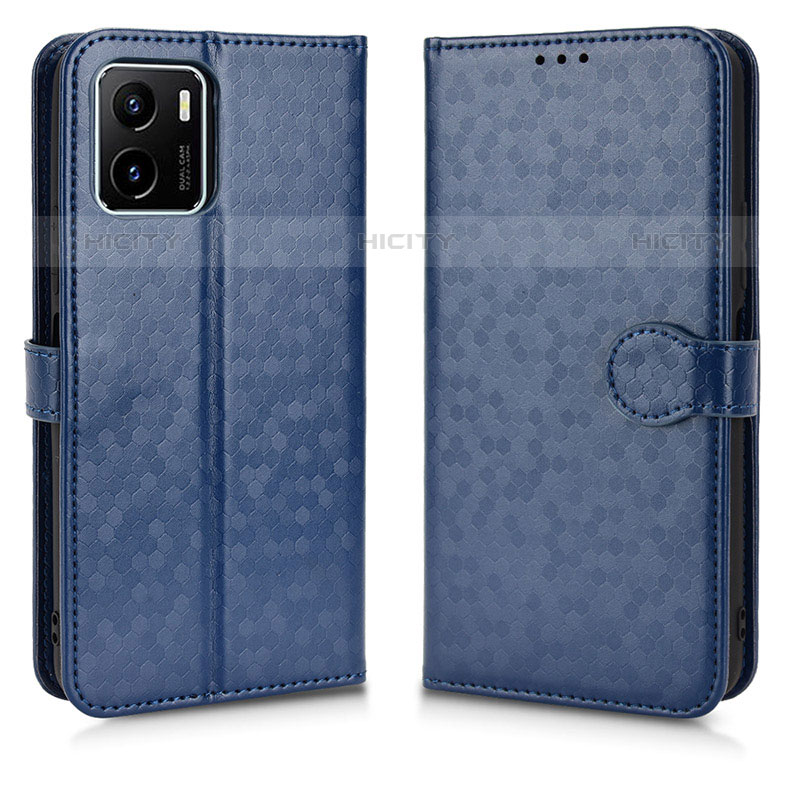 Coque Portefeuille Livre Cuir Etui Clapet C01X pour Vivo iQOO U5x Bleu Plus