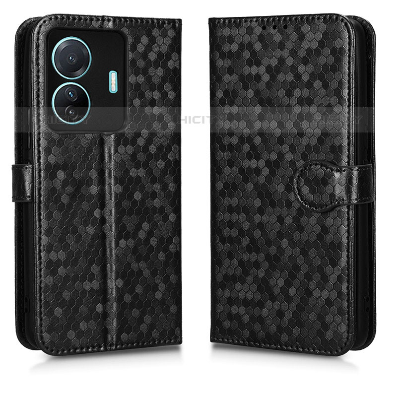 Coque Portefeuille Livre Cuir Etui Clapet C01X pour Vivo iQOO Z6 Pro 5G Noir Plus