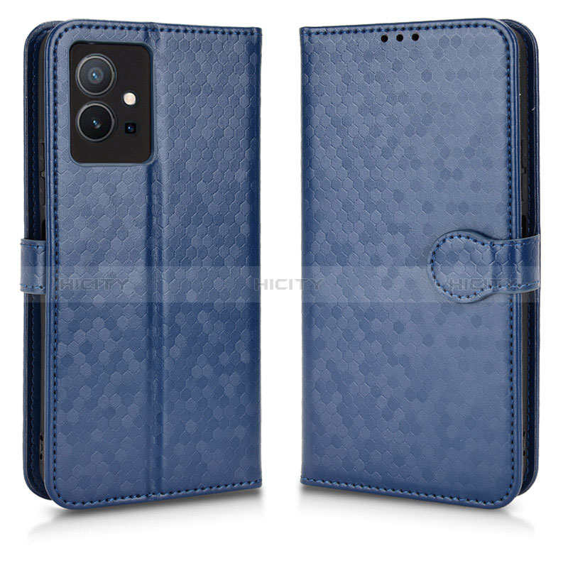 Coque Portefeuille Livre Cuir Etui Clapet C01X pour Vivo Y30 5G Bleu Plus