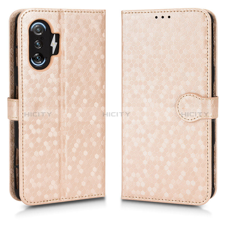 Coque Portefeuille Livre Cuir Etui Clapet C01X pour Xiaomi Poco F3 GT 5G Or Plus