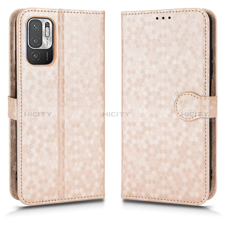 Coque Portefeuille Livre Cuir Etui Clapet C01X pour Xiaomi POCO M3 Pro 5G Or Plus