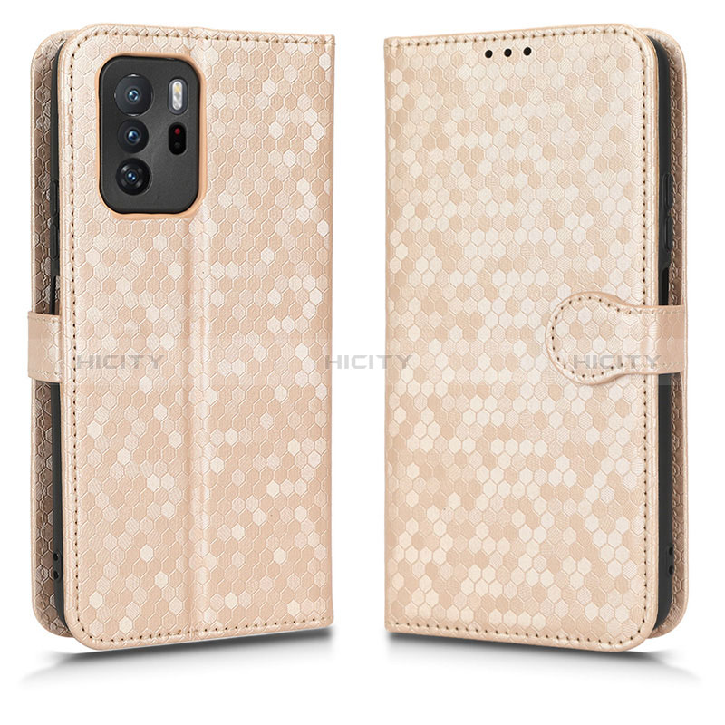 Coque Portefeuille Livre Cuir Etui Clapet C01X pour Xiaomi Poco X3 GT 5G Or Plus