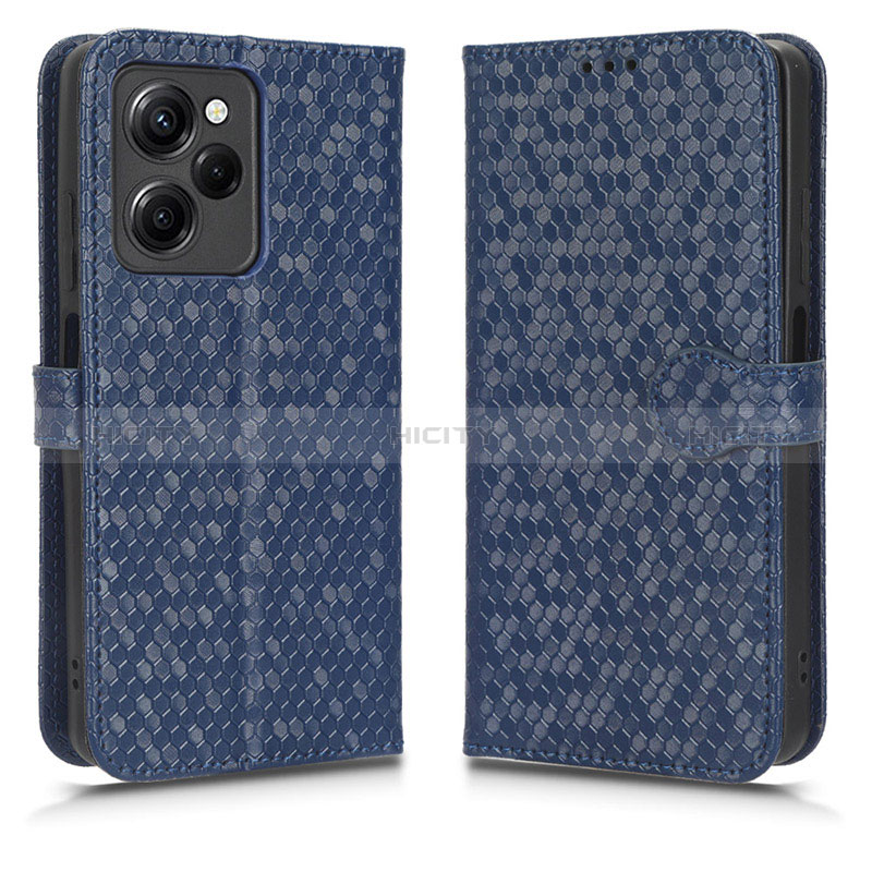 Coque Portefeuille Livre Cuir Etui Clapet C01X pour Xiaomi Poco X5 Pro 5G Bleu Plus