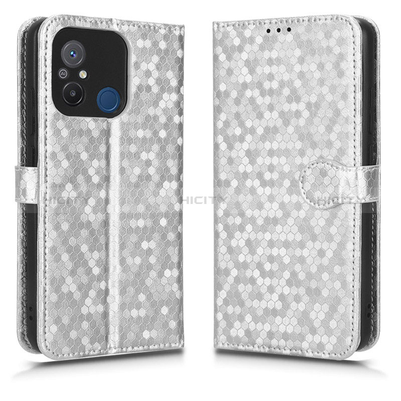 Coque Portefeuille Livre Cuir Etui Clapet C01X pour Xiaomi Redmi 12C 4G Argent Plus