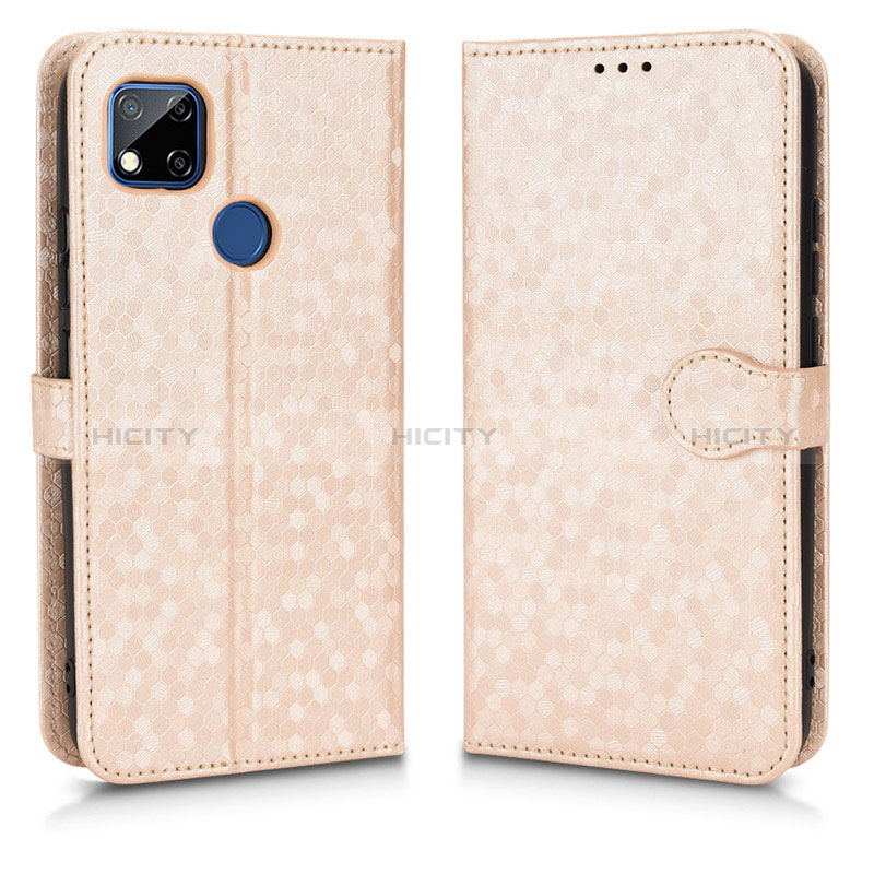 Coque Portefeuille Livre Cuir Etui Clapet C01X pour Xiaomi Redmi 9 Activ Or Plus