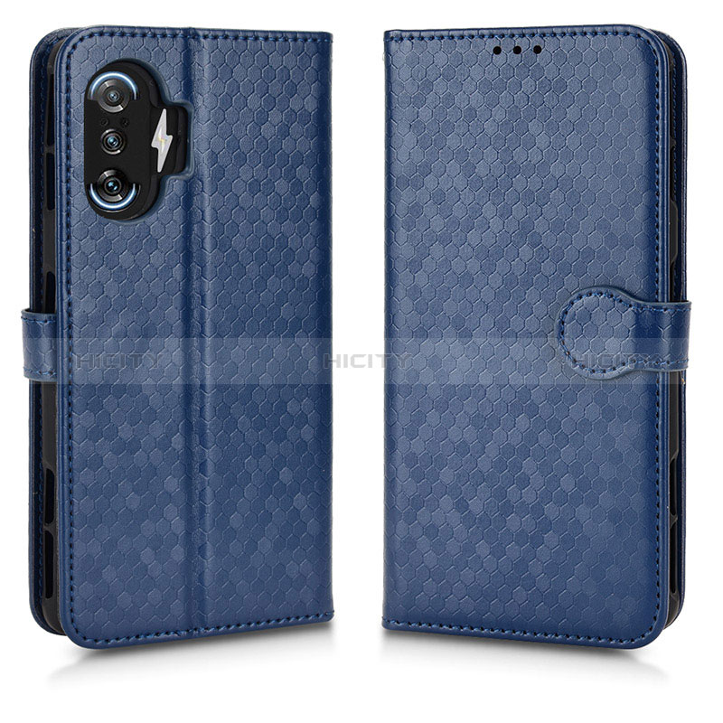 Coque Portefeuille Livre Cuir Etui Clapet C01X pour Xiaomi Redmi K40 Gaming 5G Bleu Plus