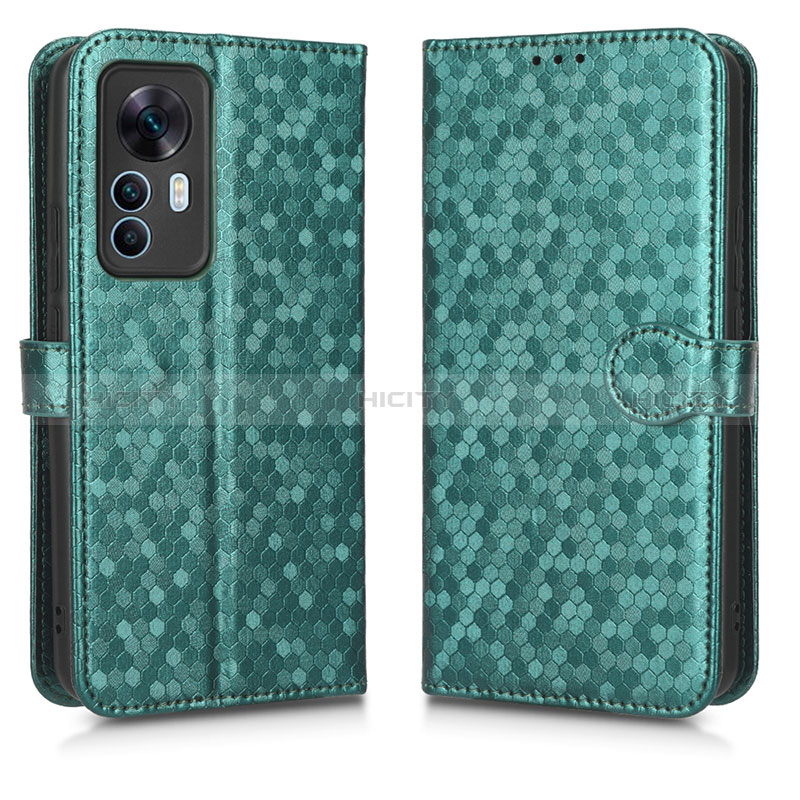 Coque Portefeuille Livre Cuir Etui Clapet C01X pour Xiaomi Redmi K50 Ultra 5G Vert Plus