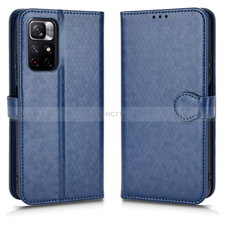 Coque Portefeuille Livre Cuir Etui Clapet C01X pour Xiaomi Redmi Note 11S 5G Bleu Plus